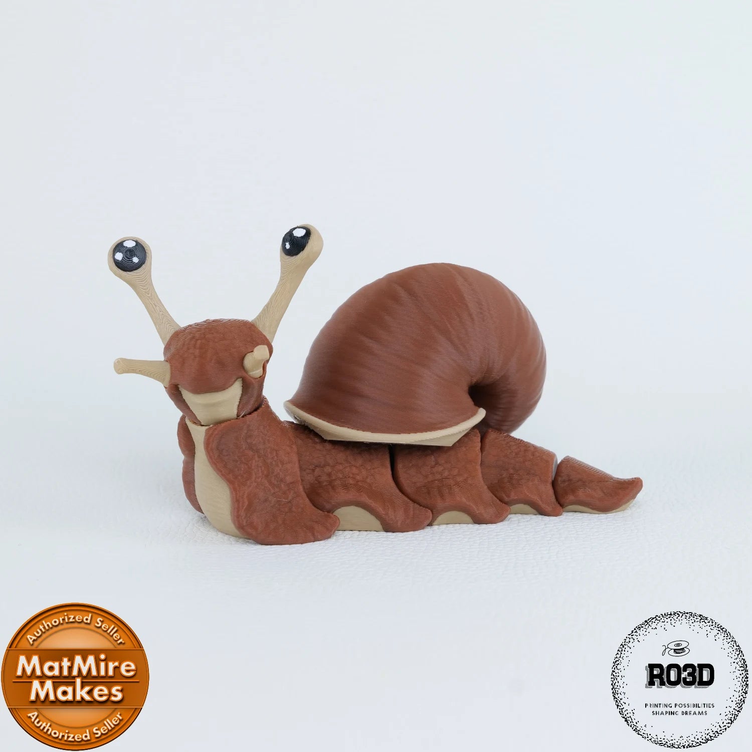 Melc articulat 3D - vedere de ansamblu, figură decorativă cu articulații mobile pentru colecții