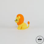 Leu articulat Knitted - vedere laterală cu design croșetat, figură 3D de calitate superioară RO3D