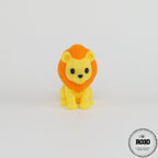 Knitted Lion - detaliu textură croșetată și articulații flexibile, leu decorativ printat 3D premium