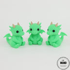 Knitted Dragon printare 3D - imagine principală, dragon articulat cu aspect croșetat pentru birou și colecție