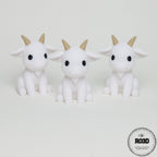 Knitted Goat printare 3D - imagine principală, capră articulată cu aspect croșetat pentru birou și colecție