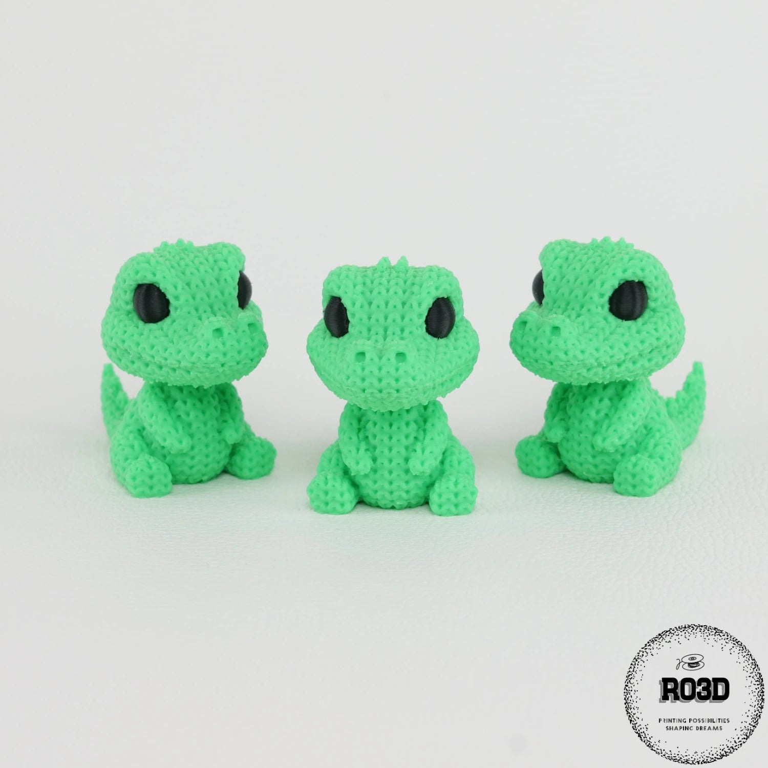 Crocodil crochet 3D - vedere frontală design tricotat cute premium