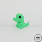 Crocodil tricotat Knitted - poziție laterală cu detalii crochet și design adorabil