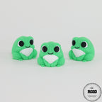Broscuță 3D croșetată - vedere frontală design Knitted Frog cute