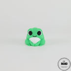 Broscuță croșetată Knitted Frog - detaliu textură tricotată și design adorabil