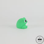 Broscuță Knitted Frog - detaliu cap și corp cu textură croșetată premium