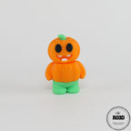 Breloc Pumpkin-Man - detaliu față expresivă dovleac și articulații mobile