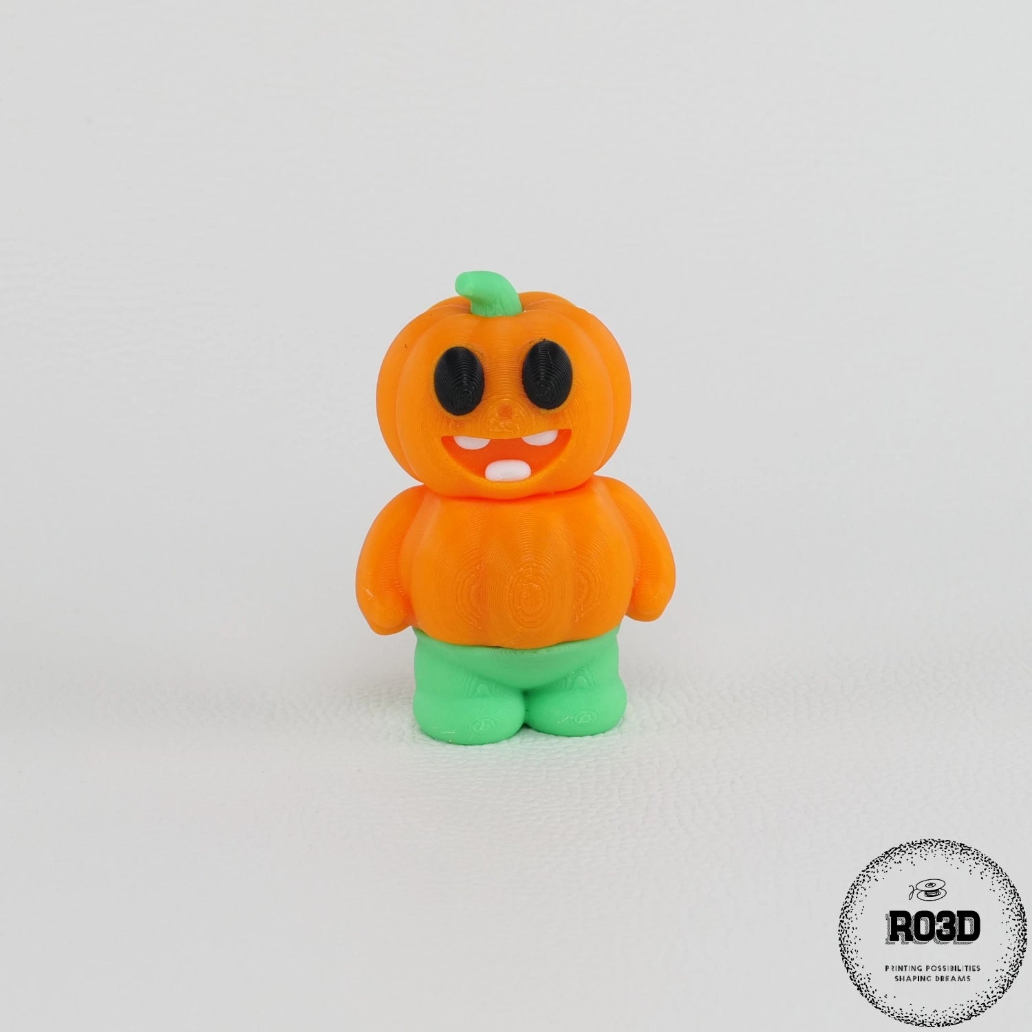 Breloc Pumpkin-Man - detaliu față expresivă dovleac și articulații mobile