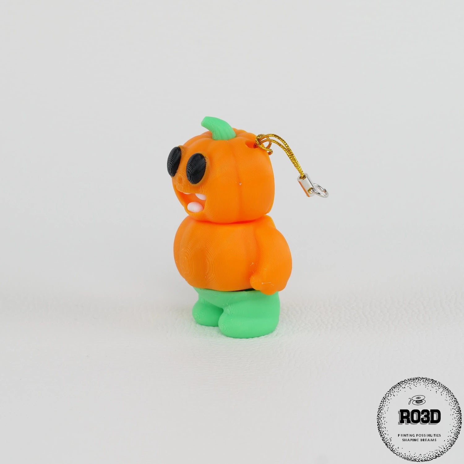 Pumpkin-Man articulat - vedere laterală design Halloween interactiv