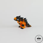 T-Rex Articulated Dinosaur figurină 3D - vedere detaliu cap cu colți și expresie fierce