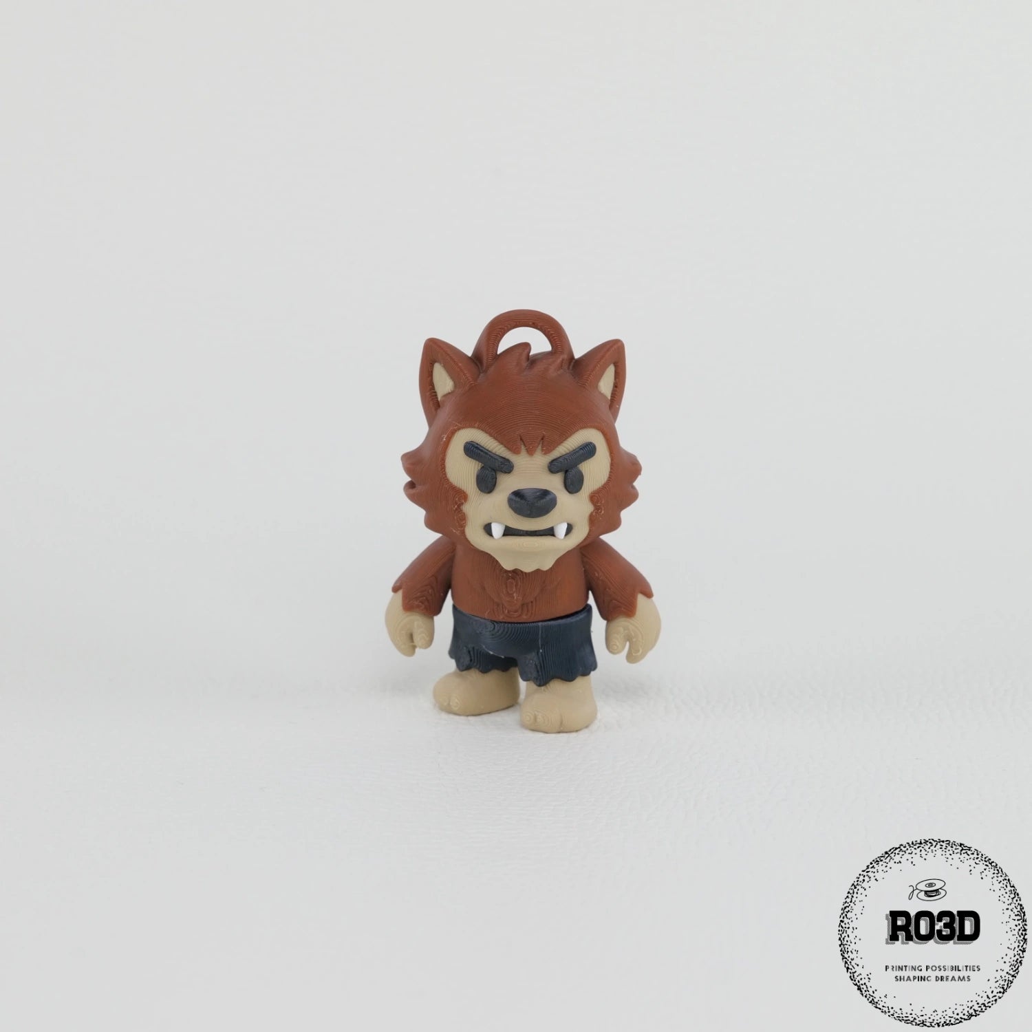 Flexi Wolfman figurină 3D - vedere laterală profil dreapta detalii monstru