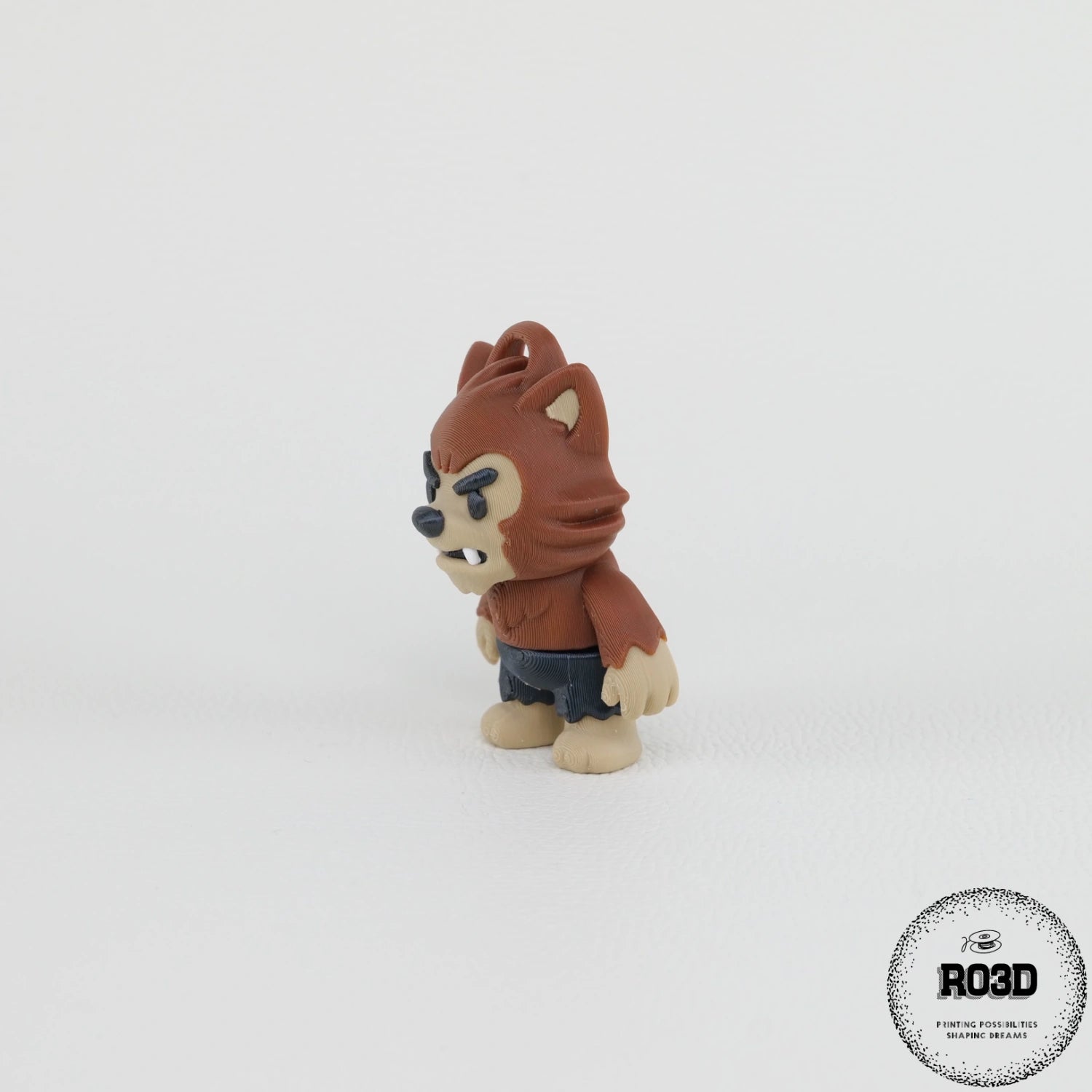 Flexi Wolfman figurină 3D - vedere spate blană și detalii vârcolac