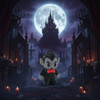 Flexi Vampire vampir articulat 3D - vedere principală cu capă și detalii gotice