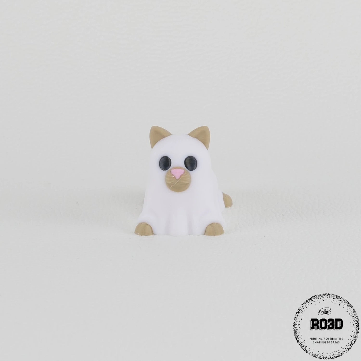 Ghost Cat - Pisică Fantomă Articulată 3D, vedere laterală cu articulații print-in-place integrate