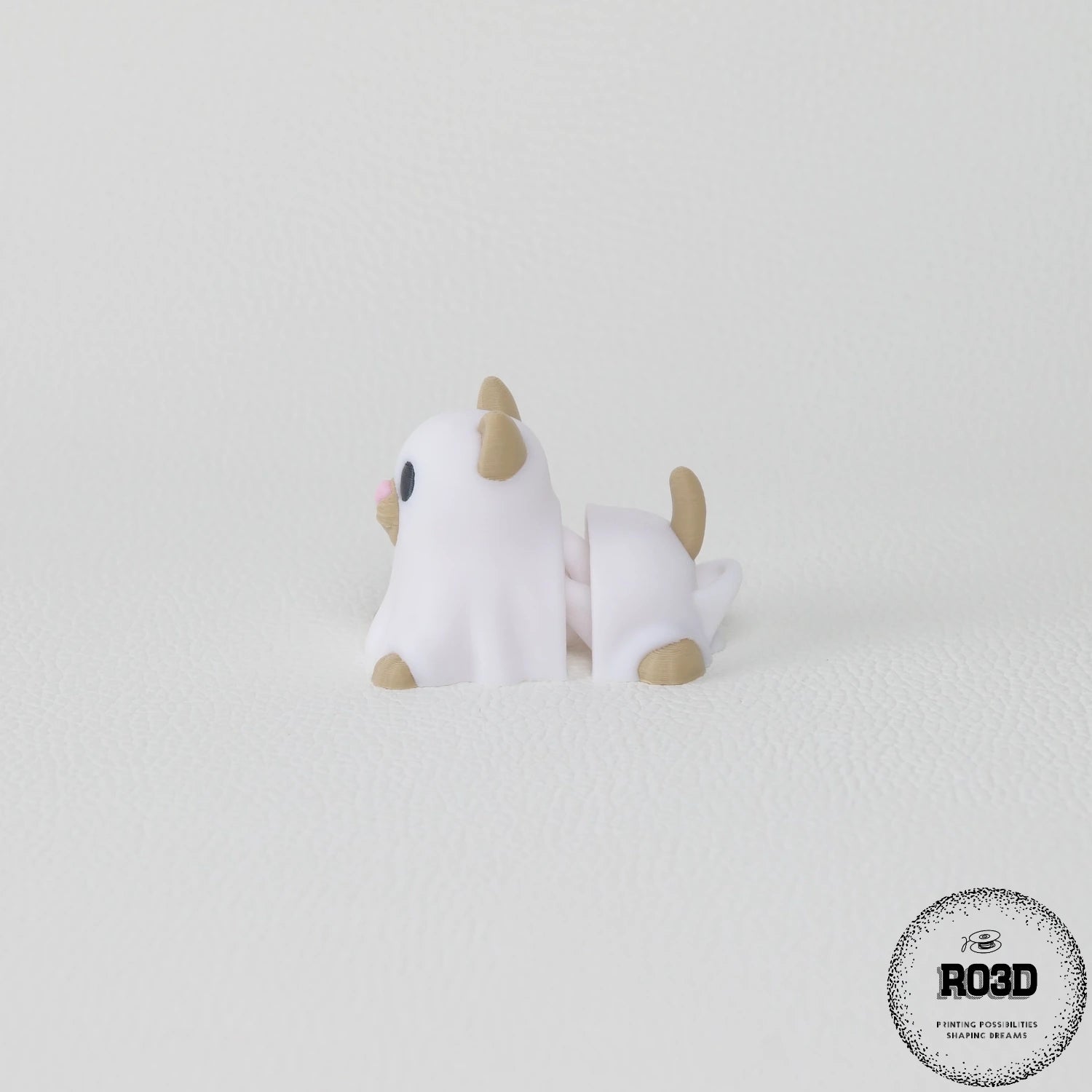 Ghost Cat - Pisică Fantomă Articulată 3D, vedere de ansamblu cu toate articulațiile vizibile