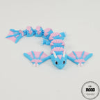 Tasskak Dragon - Dragon Articulat 3D, vedere laterală cu corp segmentat articulat și solzi definiți