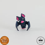 Mini Vampire Bat - Liliac Vampir Articulat 3D, vedere perspectivă cu aripi mobile și breloc funcțional