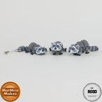 Mini Raccoon - Raton Articulat 3D Adorabil cu Breloc, vedere completă cu breloc funcțional integrat