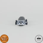 Mini Raccoon - Raton Articulat 3D cu Breloc, vedere laterală alternativă cu detalii ale blănii