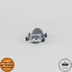 Mini Raccoon - Raton Articulat 3D, vedere de ansamblu cu toate articulațiile și trăsături kawaii