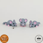 Mini Mouse - Șoricel Articulat 3D Adorabil, vedere de ansamblu cu toate trăsăturile distinctive și breloc funcțional