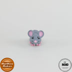 Mini Mouse - Șoricel Articulat 3D Adorabil cu Breloc, vedere frontală cu ochi mari curioși și bot caracteristic