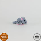 : Mini Mouse - Șoricel Articulat 3D, vedere laterală cu corp segmentat articulat și coadă lungă