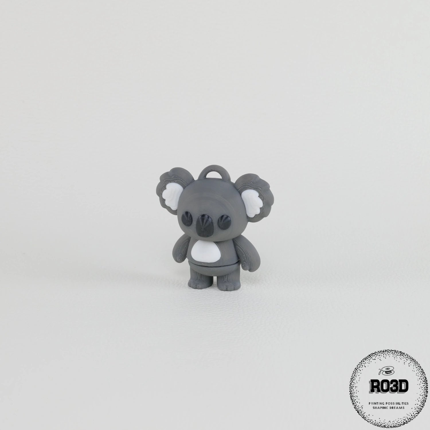 Flexi Koala - Koala Articulat 3D, vedere frontală cu ochi mari curioși și trăsături kawaii