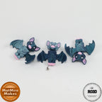 Mini Fruit Bat - Liliac Fructifer Articulat 3D cu Breloc, vedere de ansamblu cu aripi mobile și breloc keychain integrat
