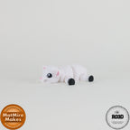 Mini Lamb - Miel Articulat 3D cu Breloc Keychain, detaliu apropiat cu textura blănii și trăsături faciale