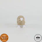 Mini Capybara - Capibară Articulată 3D, vedere perspectivă cu gheare semi-palmate detaliate
