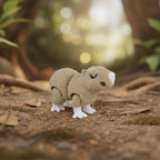 Mini Capybara - Capibară Articulată 3D, vedere frontală cu ochi mici expresivi și urechi rotunde