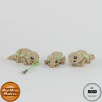 Dragon cu Barba - Dragon Articulat 3D cu Breloc Keychain, vedere de ansamblu cu toate trăsăturile distinctive și breloc funcțional