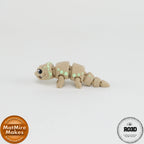 Dragon cu Barba - Dragon Articulat 3D cu Breloc, vedere perspectivă cu membre articulate și coadă lungă