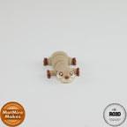 Mini River Otter - Vidră de Râu Articulată 3D, vedere frontală cu cap expresiv și ochi mari caracteristici