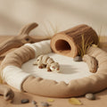 Mini River Otter - Vidră de Râu Articulată 3D cu Breloc Keychain, vedere principală cu expresie jucăușă și corp articulat