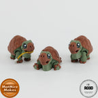 Mini Tortoise - Broască Țestoasă Articulată 3D cu Breloc Keychain, vedere de ansamblu cu carapace și breloc funcțional