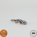 Mini Crested Gecko - Gecko cu Creastă Articulat 3D cu Breloc, vedere perspectivă cu creastă de la cap până la coadă