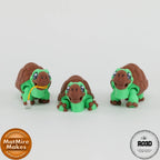 Mini Tortoise - Broască Țestoasă Articulată 3D, vedere de ansamblu cu poziționare caracteristică
