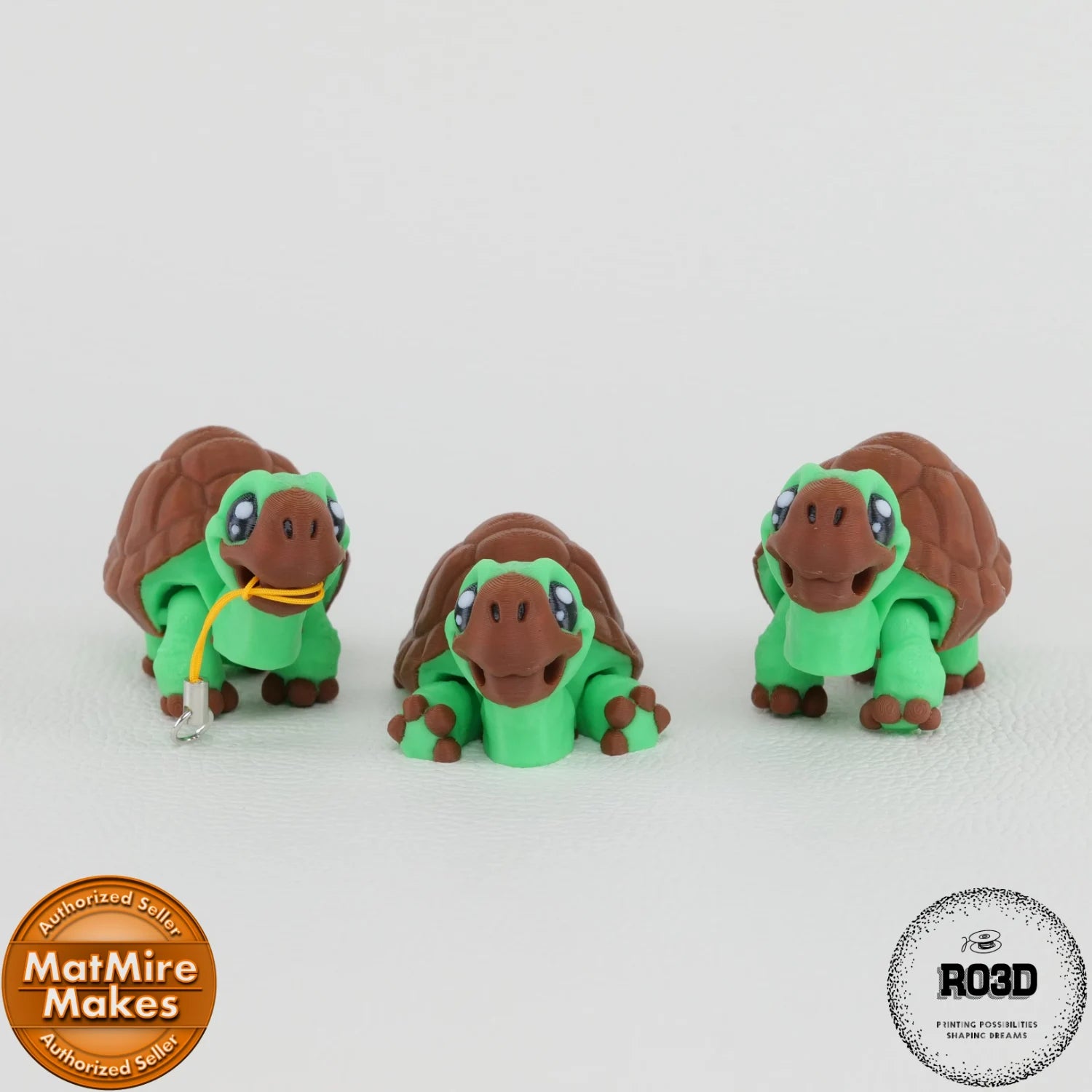 Mini Tortoise - Broască Țestoasă Articulată 3D, vedere de ansamblu cu poziționare caracteristică