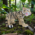 Tiger Roaring - Tigru Articulat 3D Răcnind Maiestuos, vedere principală cu poziție răcnet iconică și cap ridicat maiestuos