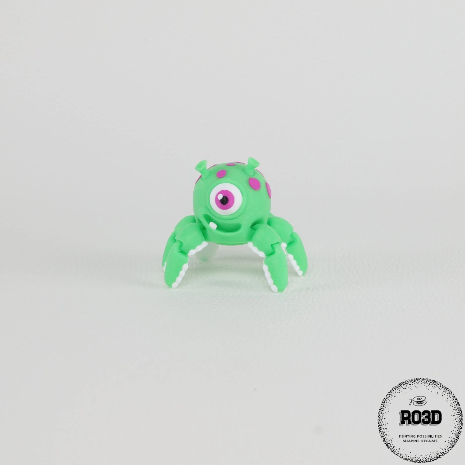 Alien Squid Spinner - Fidget Spinner 3D Print, vedere perspectivă cu mecanismul spinner și tentacule articulate