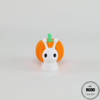 Pumpkin Snail - Melc Dovleac Croșetat 3D Halloween, vedere frontală cu antene caracteristice și chip prietenos