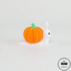 Pumpkin Snail - Melc Dovleac Croșetat 3D Halloween, vedere detaliu cochilie dovleac iconic cu efect croșetat