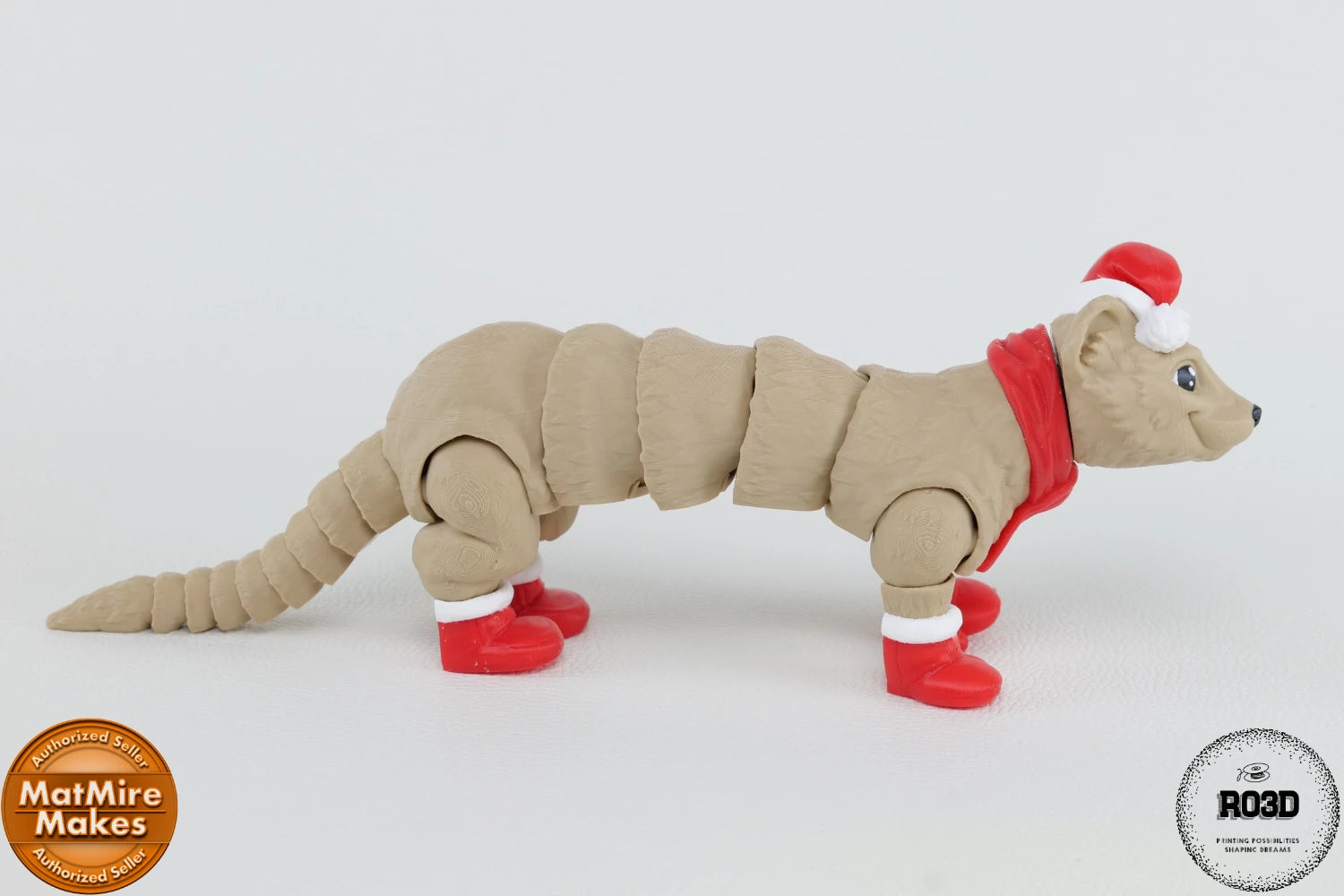 Winter Ferret - Dihor de Iarnă Articulat 3D, vedere de ansamblu cu poziționare caracteristică energică