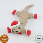 Winter Ferret - Dihor de Iarnă Articulat 3D Alb, vedere detaliu cap expresiv adorabil și trăsături faciale vesele