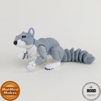 Squirrel - Veveriță Articulată 3D, vedere laterală cu membre agile articulate și expresie jucăușă