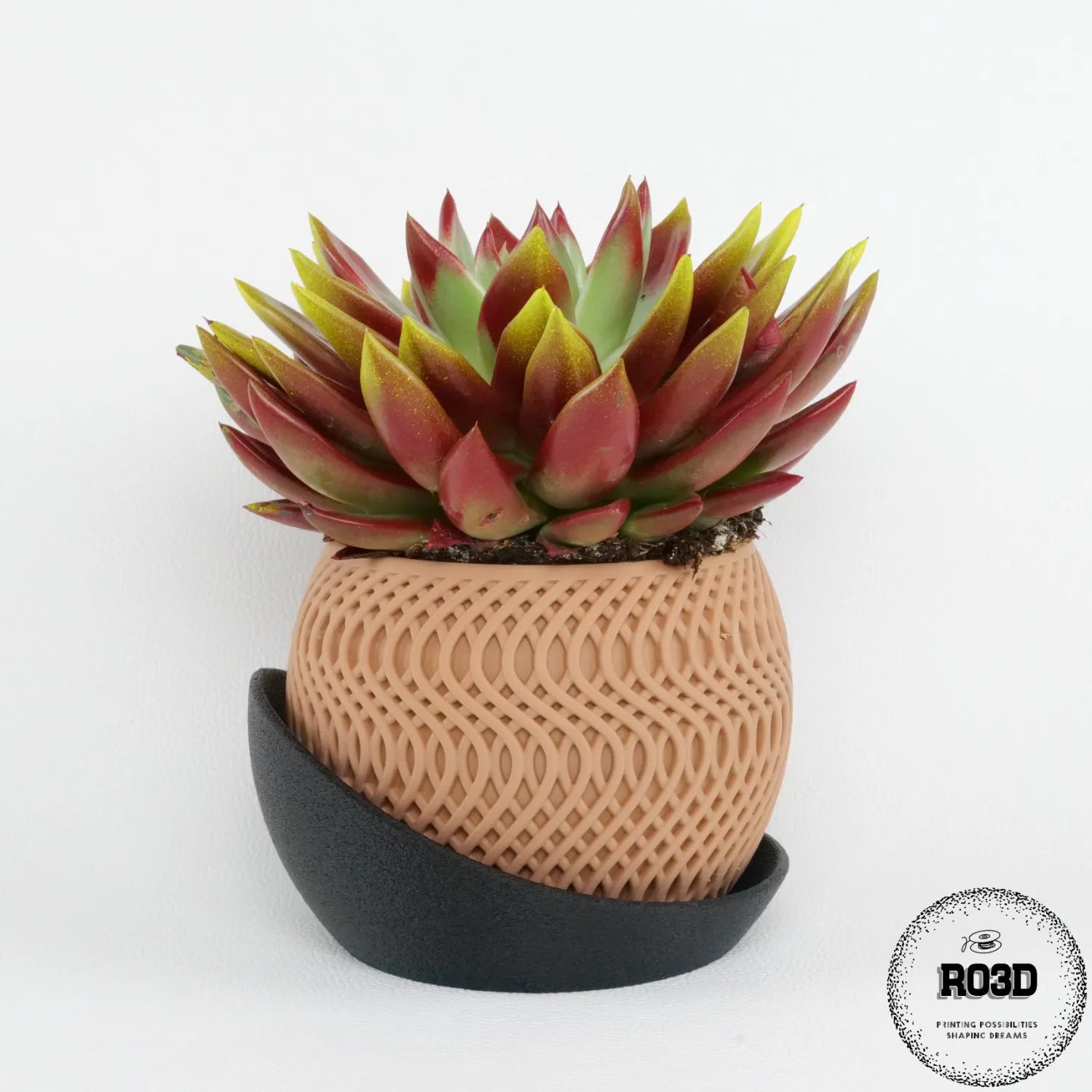 Ghiveci Radiant - Ghiveci 3D Geometric Modern, vedere de ansamblu cu design radiant și suprafețe netede