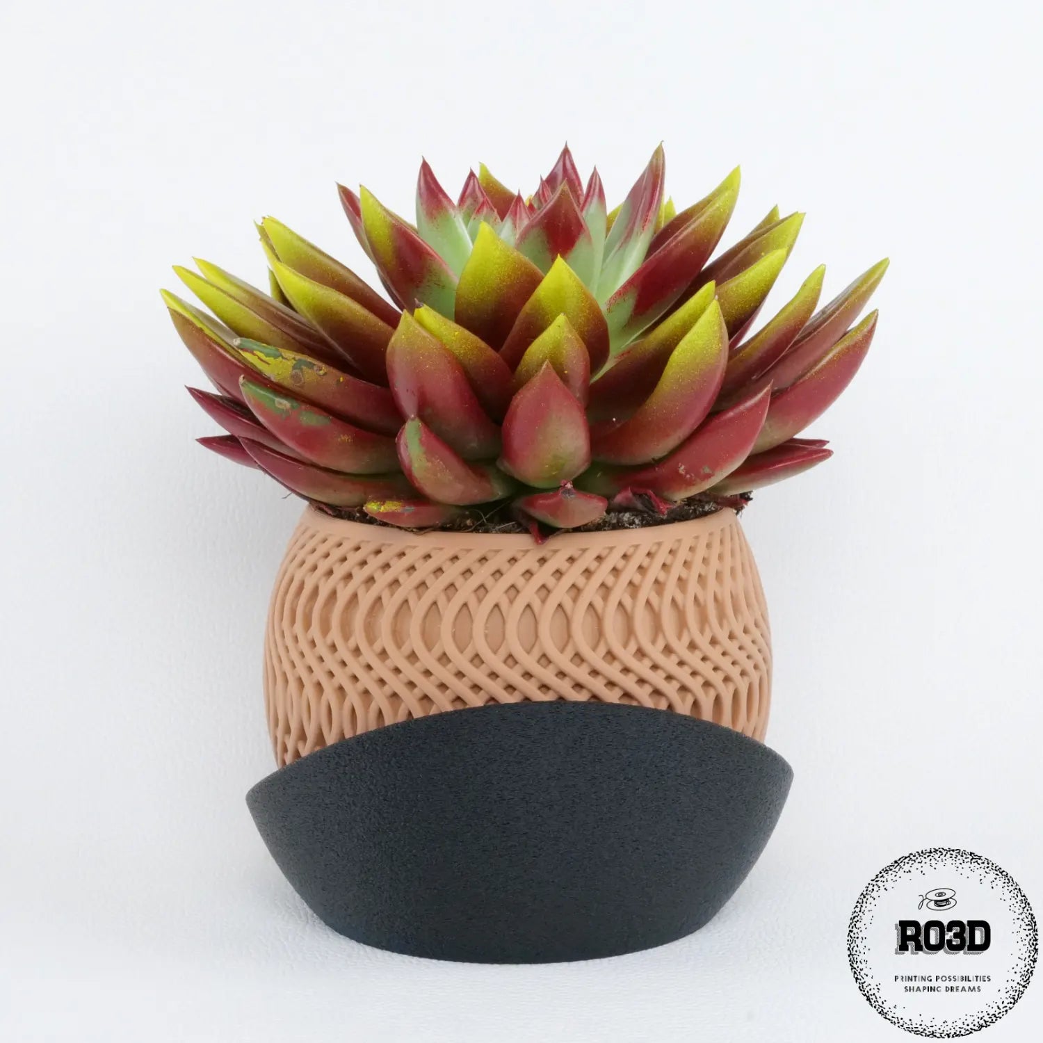 Ghiveci Radiant - Ghiveci 3D Geometric Modern Design Radiant, vedere frontală cu efect vizual captivant radiant