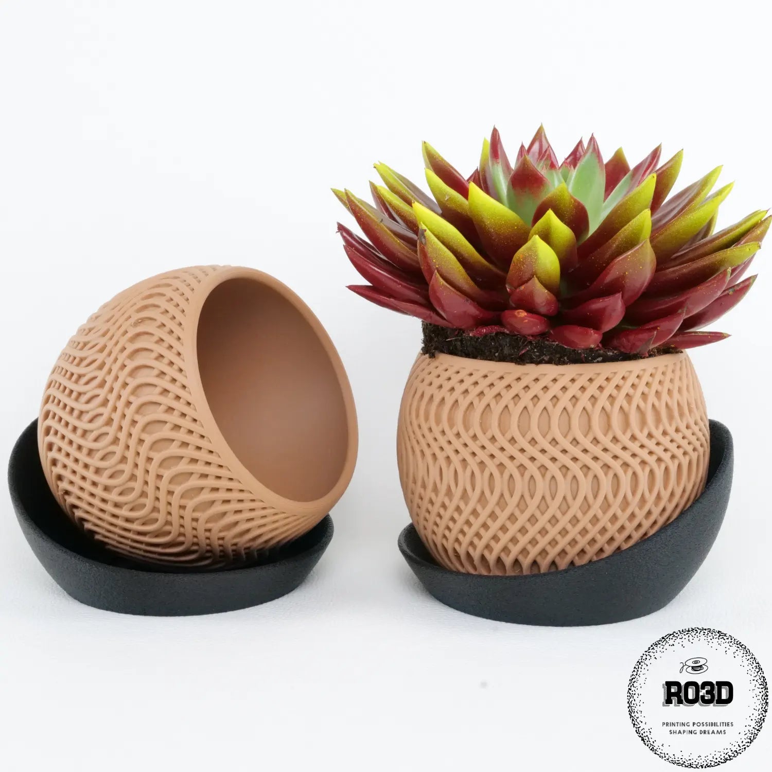 Ghiveci Radiant - Ghiveci 3D Geometric Modern, vedere completă cu toate detaliile geometrice radiante
